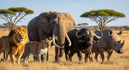 Big Five safari in Africa